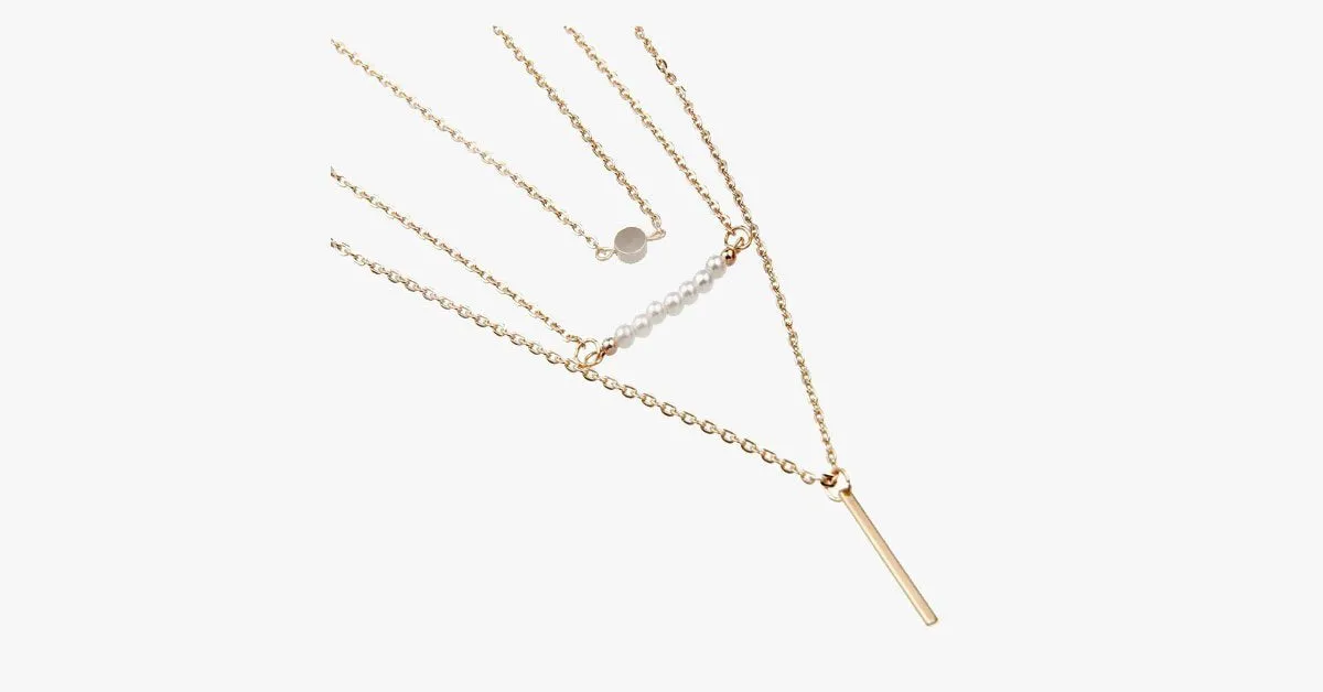 3 Multi-Layer Bar Necklace