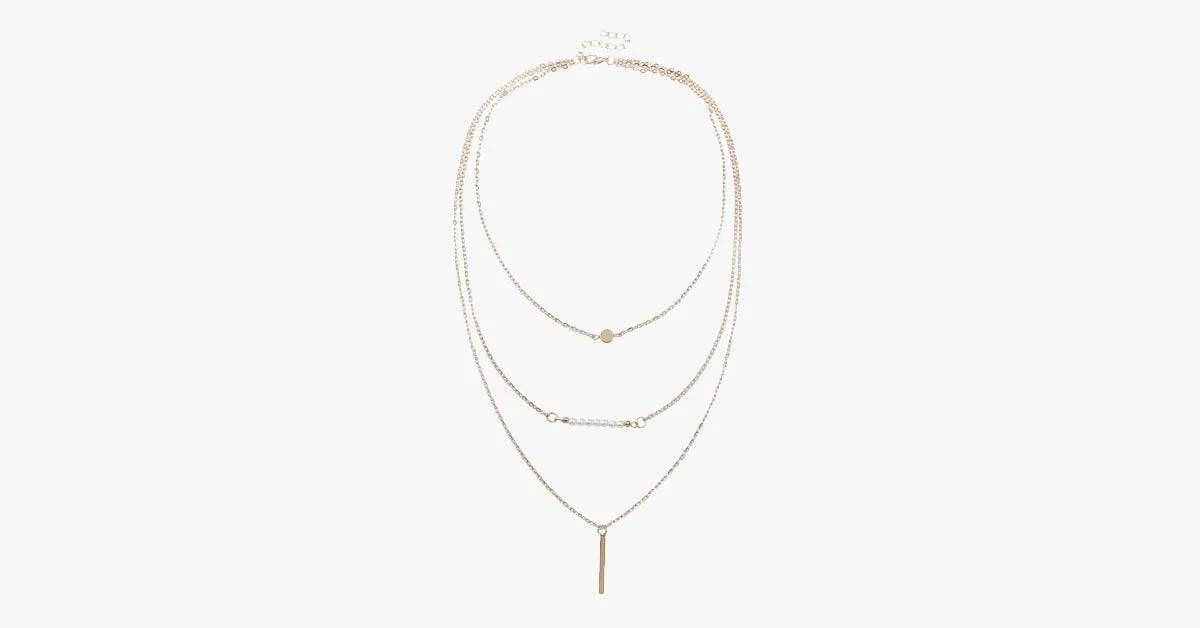 3 Multi-Layer Bar Necklace