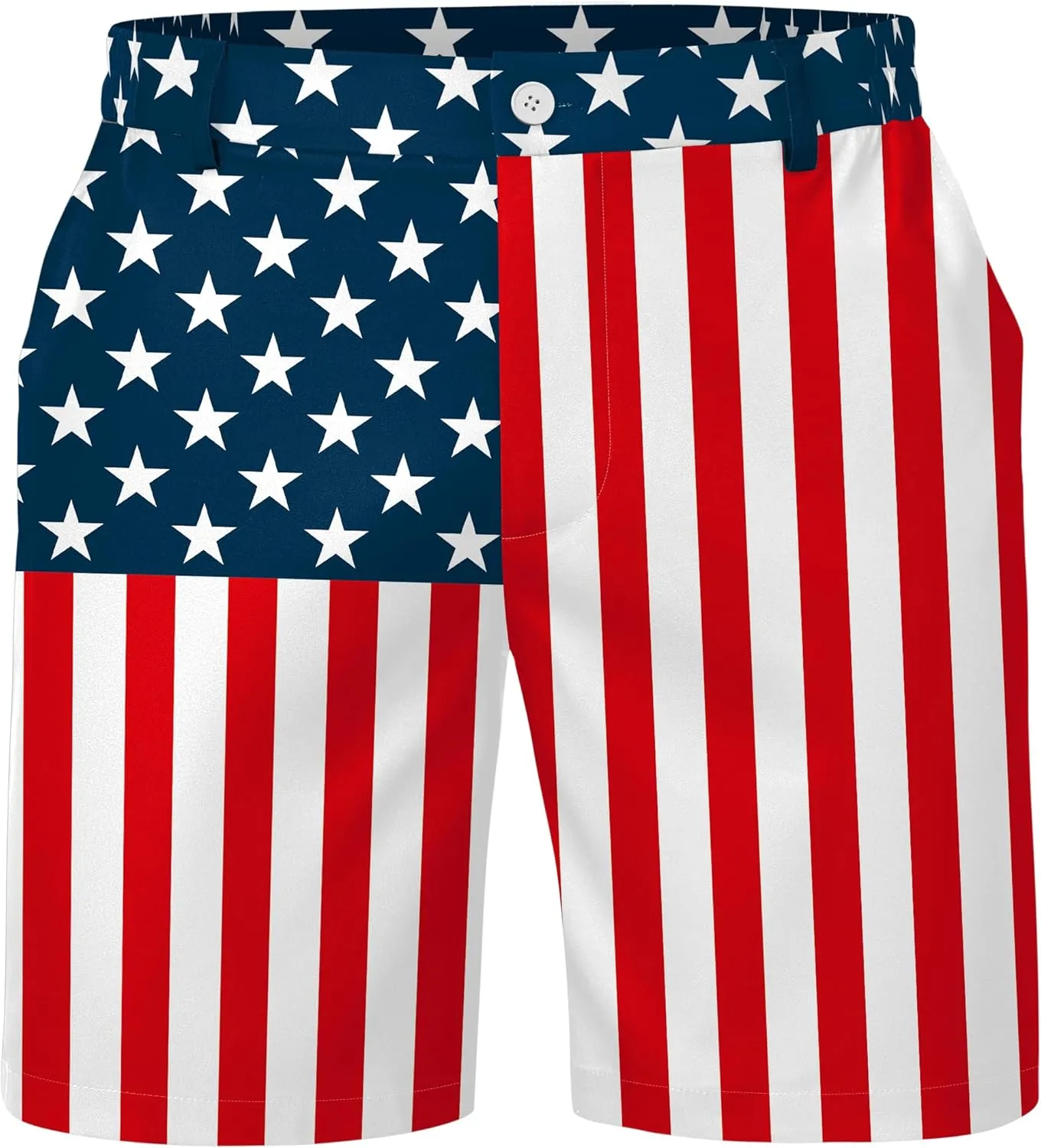 Arvilhill Men's American Flag Golf Shorts Patriotic 4th of July Independence Day Shorts with Pockets (S-XXL)