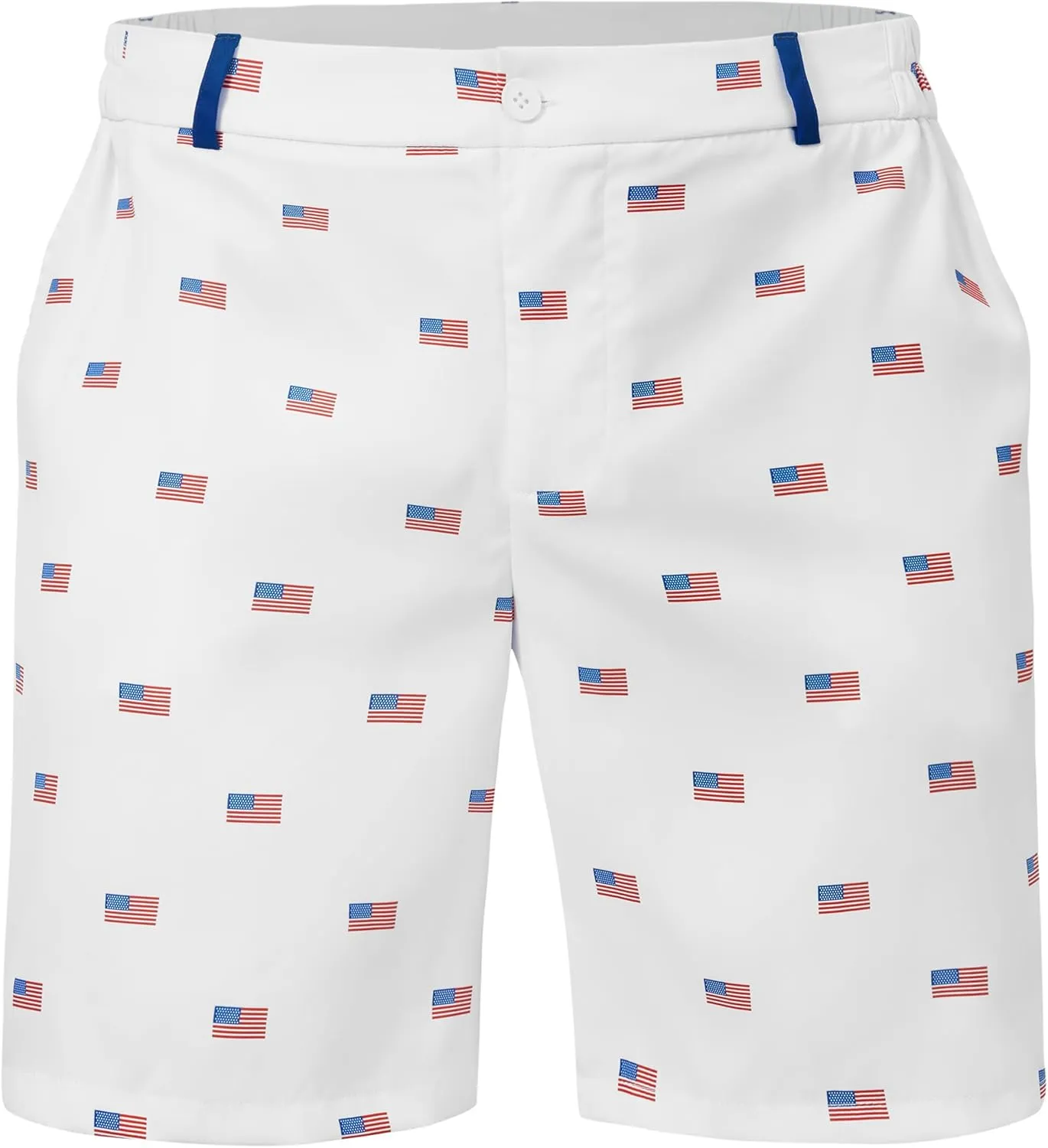 Arvilhill Men's American Flag Golf Shorts Patriotic 4th of July Independence Day Shorts with Pockets (S-XXL)