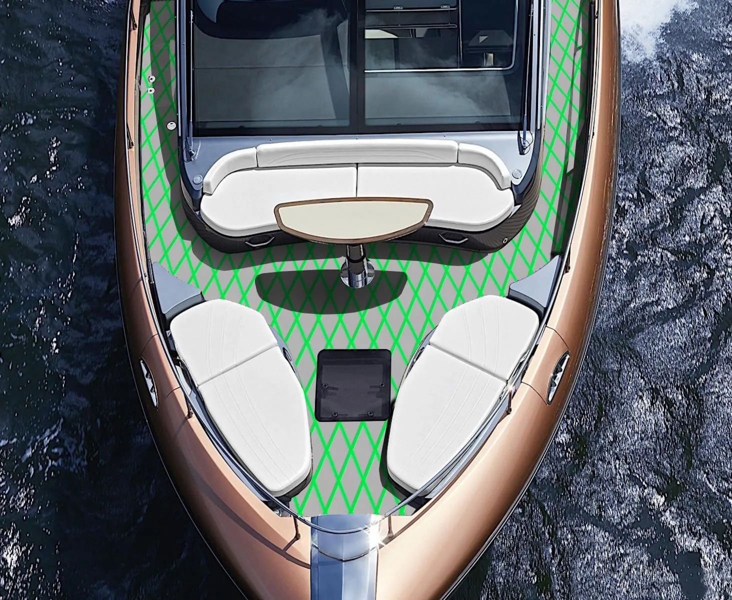 Boat Flooring Eva Foam Decking Marine Non-Slip Self-Adhesive Flooring for Motorboat Fishing Boat RV Yacht Kayak Swimming Pool 110.2''/102.3''/94.5''/86.6''/59''/X37.4''