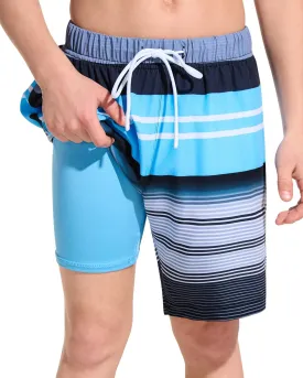 Boys Swim Trunks Toddler Swim Shorts Quick Dry Comfort Bathing Suit Sun Protection Swimwear with Pockets 2-16 Years