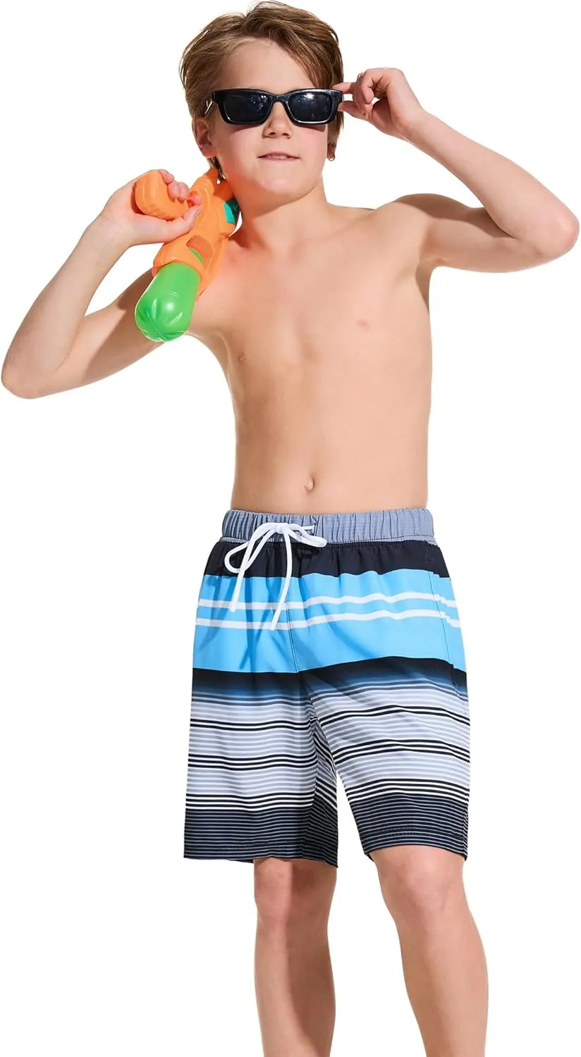 Boys Swim Trunks Toddler Swim Shorts Quick Dry Comfort Bathing Suit Sun Protection Swimwear with Pockets 2-16 Years