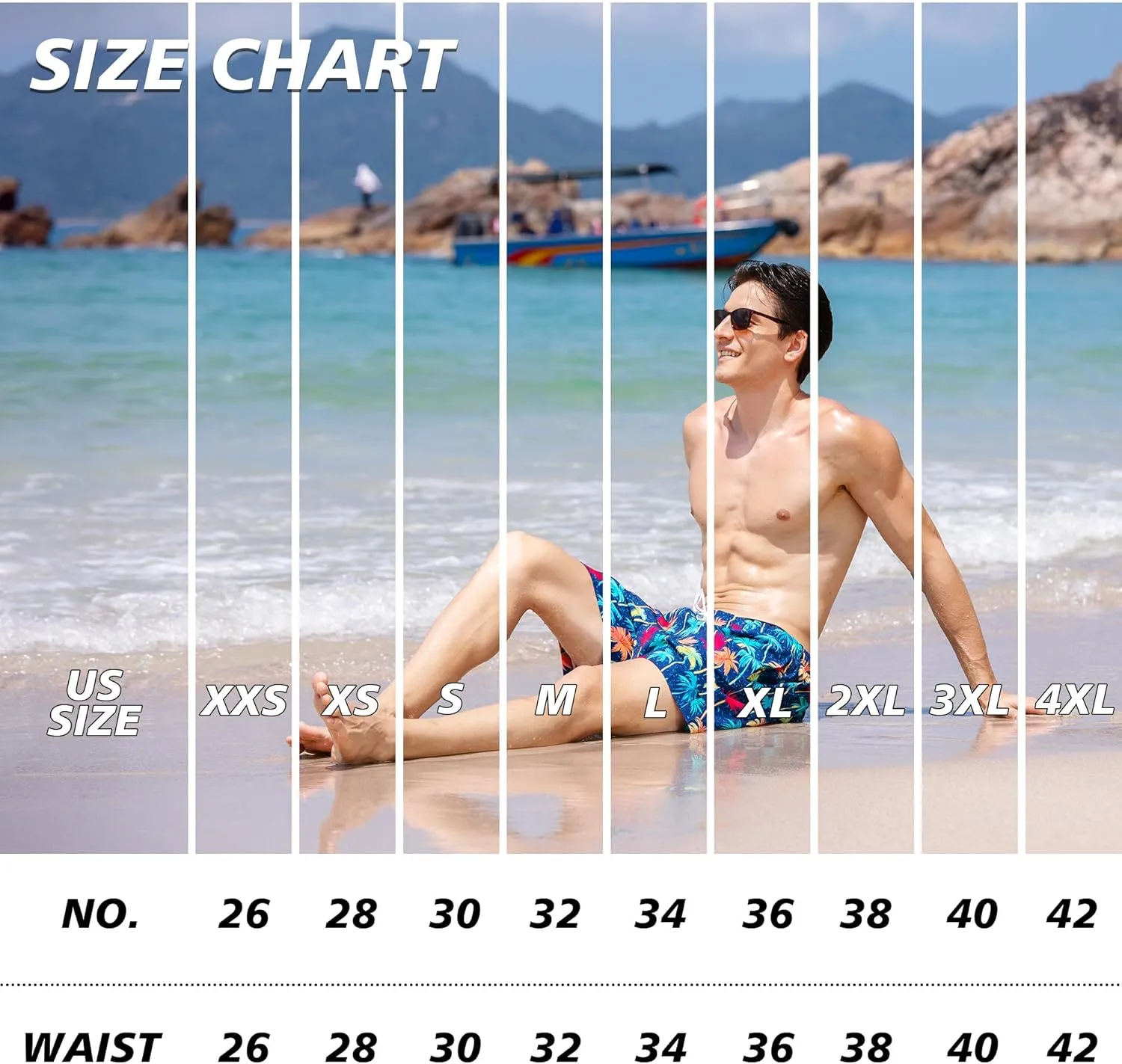 BRISIRA Mens Swim Trunks 5 Inch Compression Liner Beach Swim Shorts Bathing Suit Quick Dry Stretch Drawsting Waist Pockets