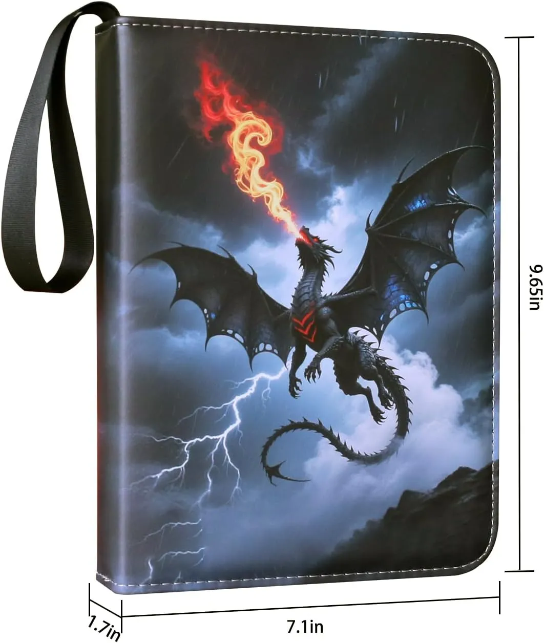 Cool Dragon Trading Card Binder - 4-Pocket Zipper Binder with 400 Pockets, Ideal for Card Collectors and Enthusiasts - Collectible Trading Card Album with Sleeves