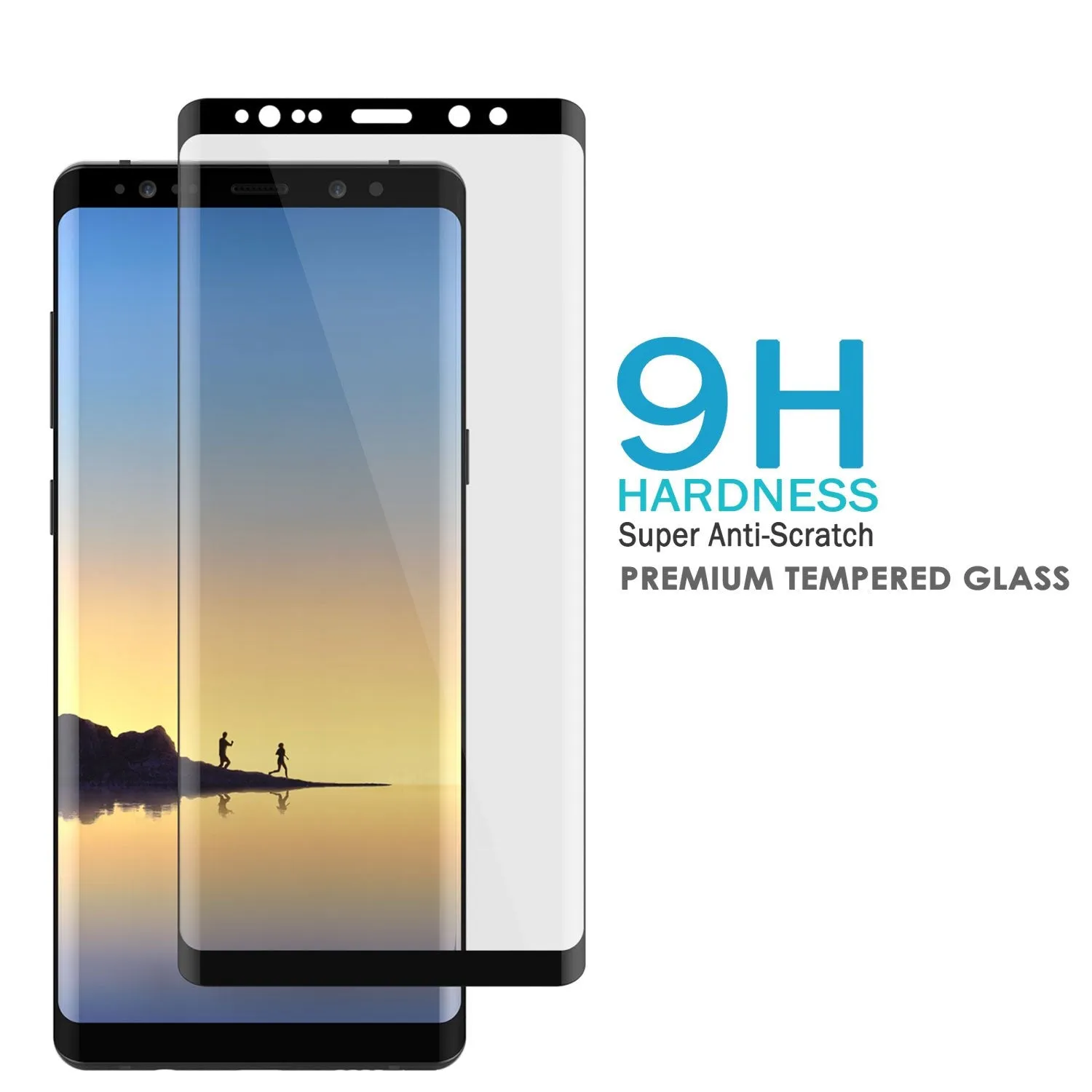 Galaxy Note 9 Black Punkcase Glass SHIELD Tempered Glass Screen Protector 0.33mm Thick 9H Glass