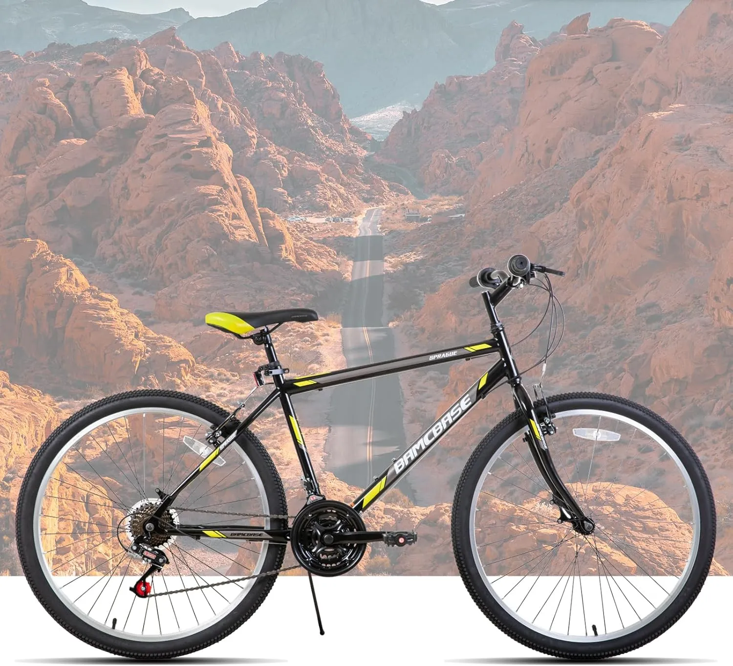 Hiland Adult 26 Inch Mountain Bike, Mens and Womens Bicycle with 21 Speed, High-Carbon Steel Frame Mountain Bicycle, Sport MTB for Men Women