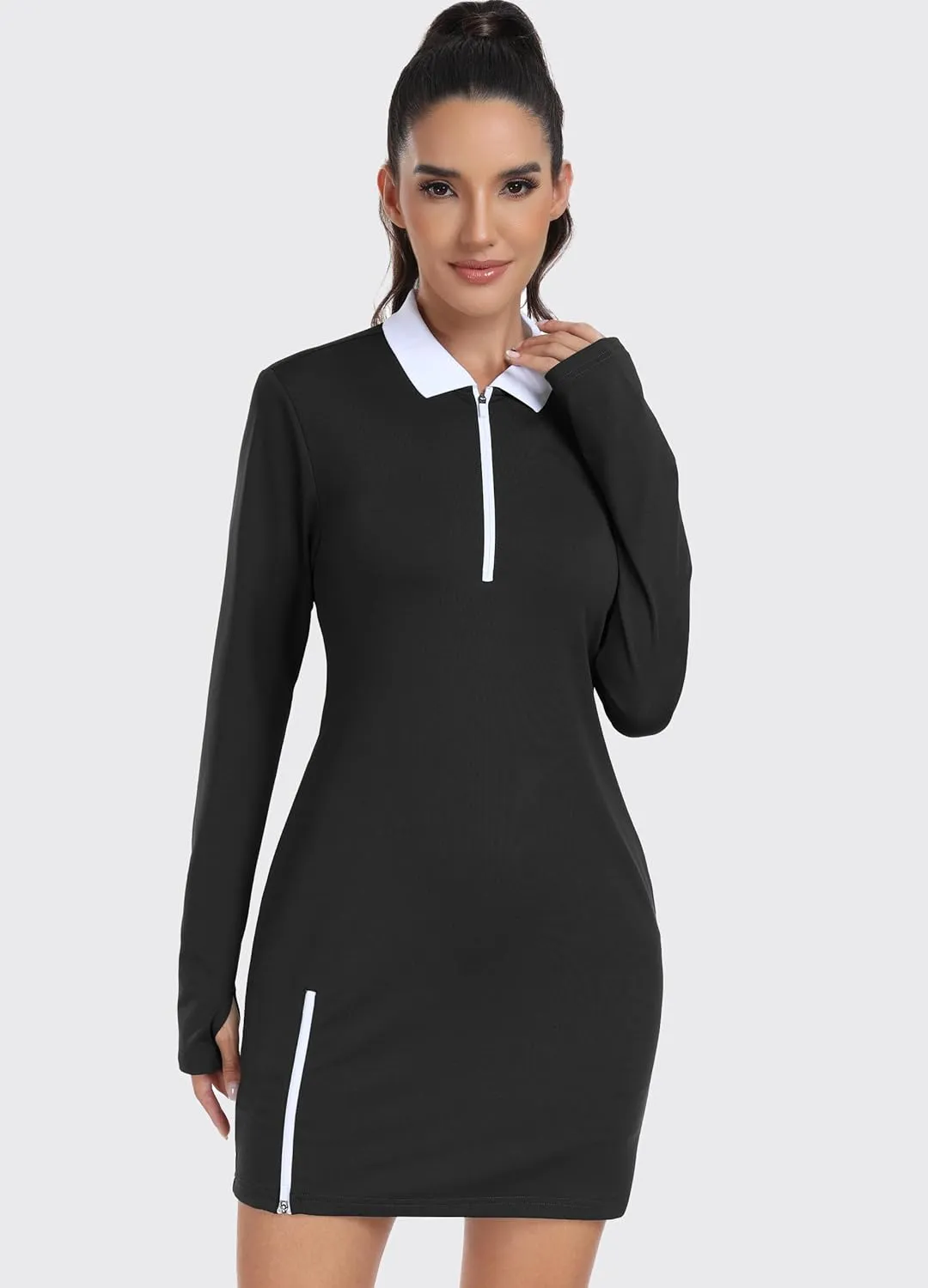Hiverlay Tennis Dresses for Women with 2 Pockets Built in Shorts UPF 50  Golf Dress Workout Athletic Dresses