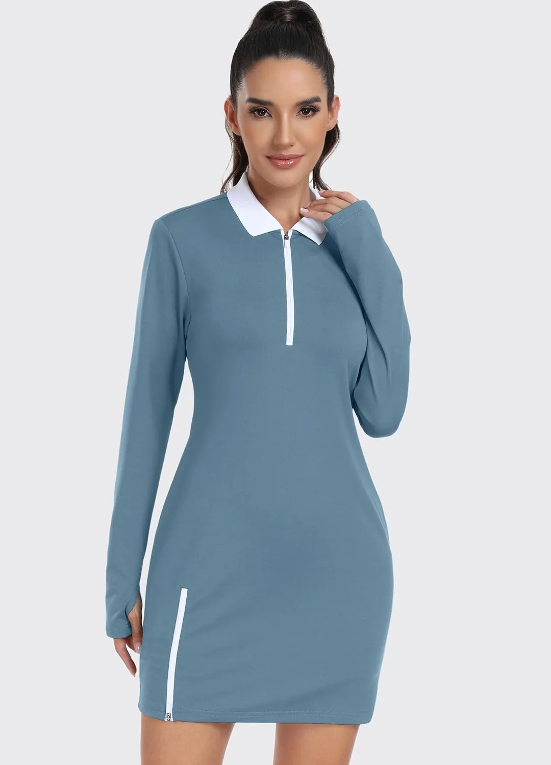 Hiverlay Tennis Dresses for Women with 2 Pockets Built in Shorts UPF 50  Golf Dress Workout Athletic Dresses