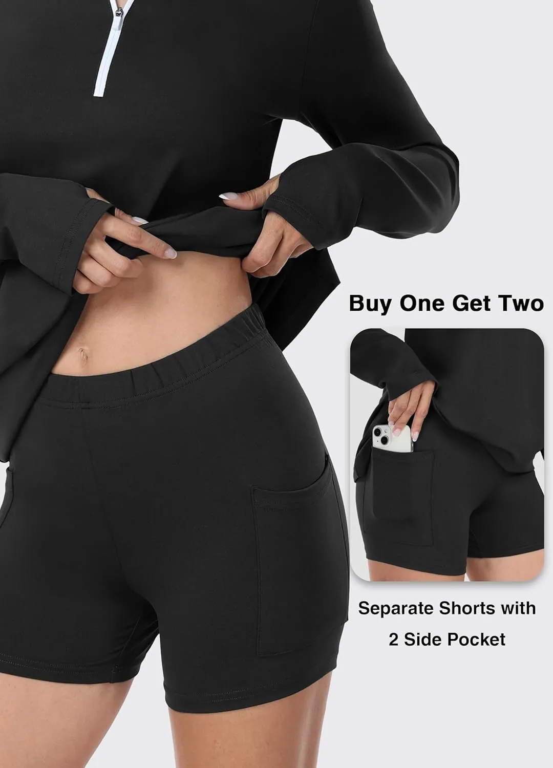 Hiverlay Tennis Dresses for Women with 2 Pockets Built in Shorts UPF 50  Golf Dress Workout Athletic Dresses