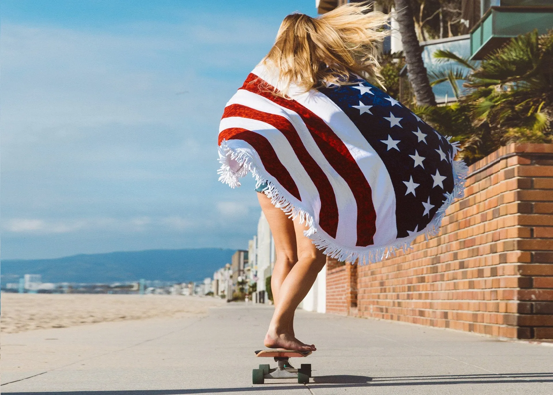 Hot Sale Nation Flag digital printing tassel beach towel supply sunscreen shawl multi-purpose mat