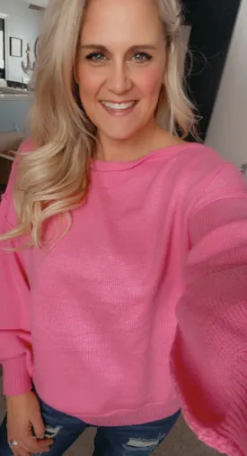 I want candy pink boatneck sweater