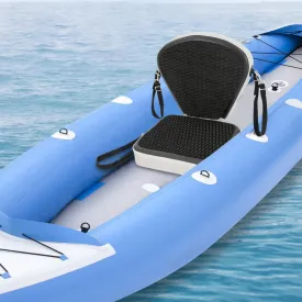Inflatable Kayak Seat With Back Support And Adjustable Strap, Comfortable Thickened Sup Kayak Seats, Paddle Board Seat For Inflatable Boards Canoe Fishing Boat, Black