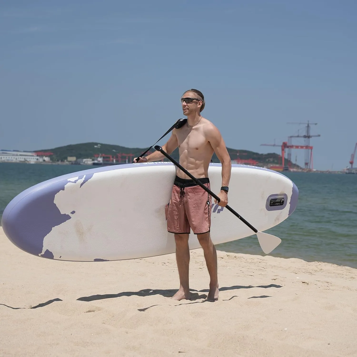 Inflatable Paddle Board with Premium Paddle Board Accessories, 2-in-1 Paddle, Standing Boat for Youth and Adult, Wide Stable Design, Non-Slip Comfort Deck