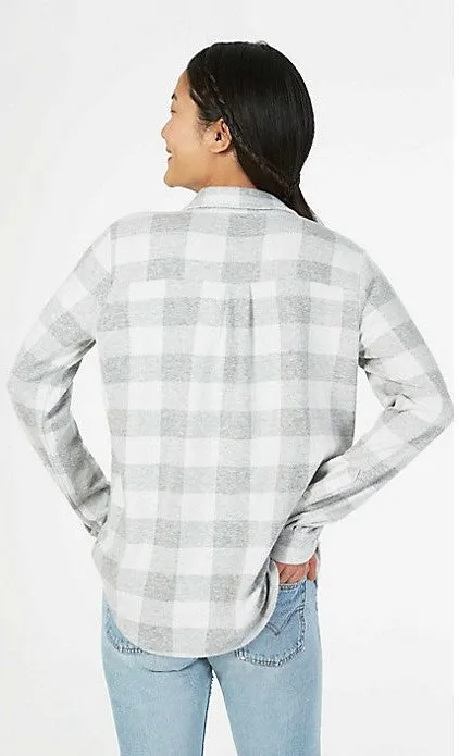 Legend Sweater Shirt in White/Lt Grey Buffalo