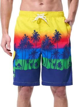 Mens Swim Trunks Board Shorts Swim Shorts Quick Dry 9 Inch Beach Swimwear