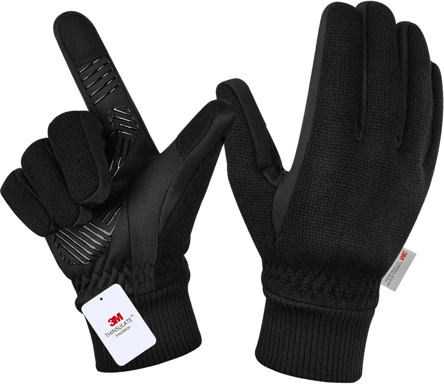 MOREOK Winter Gloves for Men/Women -10F 3M Thinsulate Warm Touch Screen Snow Ski Bicycle Bike Gloves for Driving/Cycling/Running/Hiking