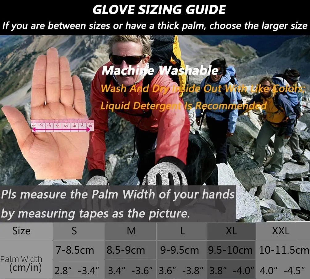 MOREOK Winter Gloves for Men/Women -10F 3M Thinsulate Warm Touch Screen Snow Ski Bicycle Bike Gloves for Driving/Cycling/Running/Hiking