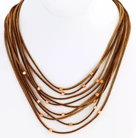 Multi Strand Suede Necklace