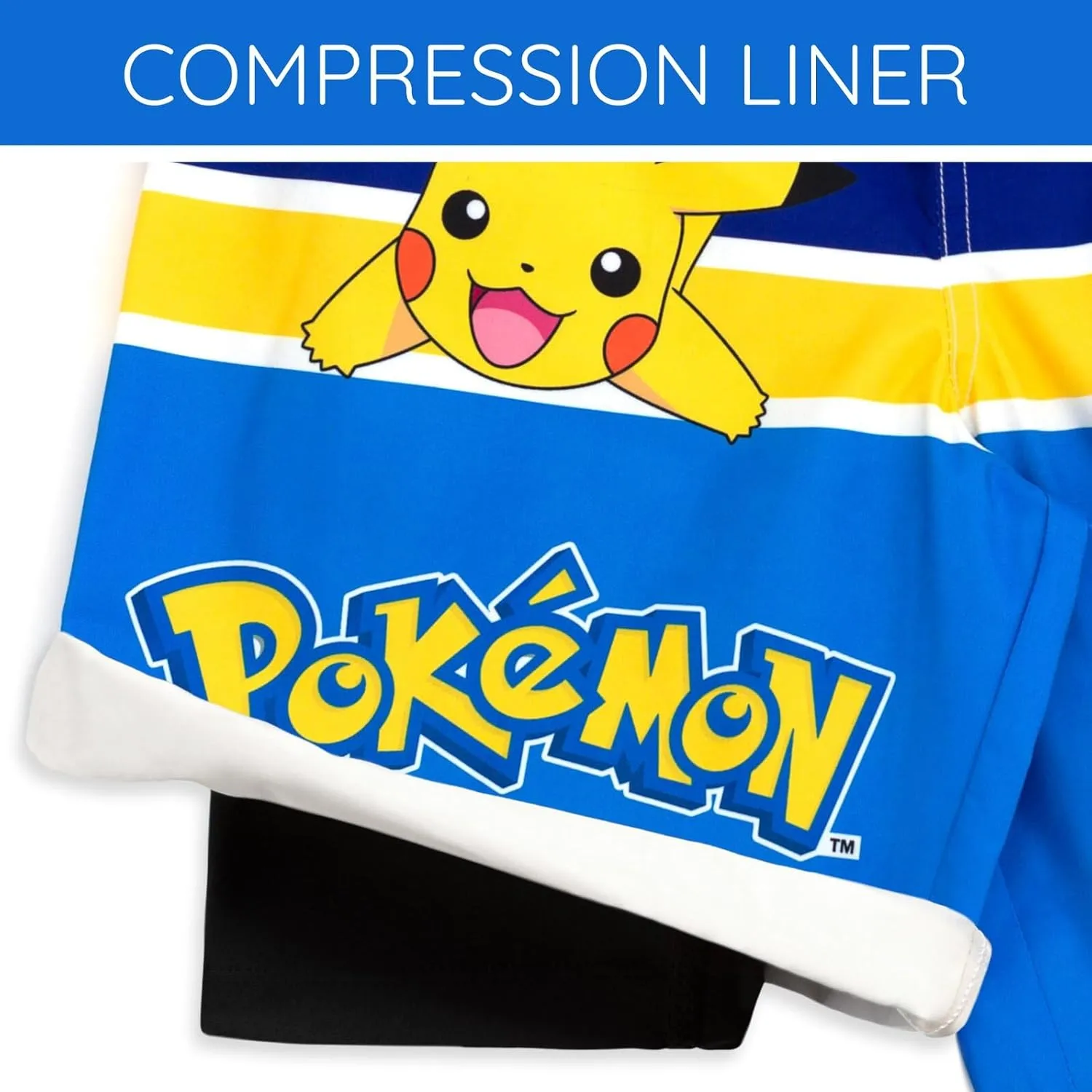 Pokemon Compression UPF 50  Swim Trunks Little Kid to Big Kid Sizes (4-14-16)