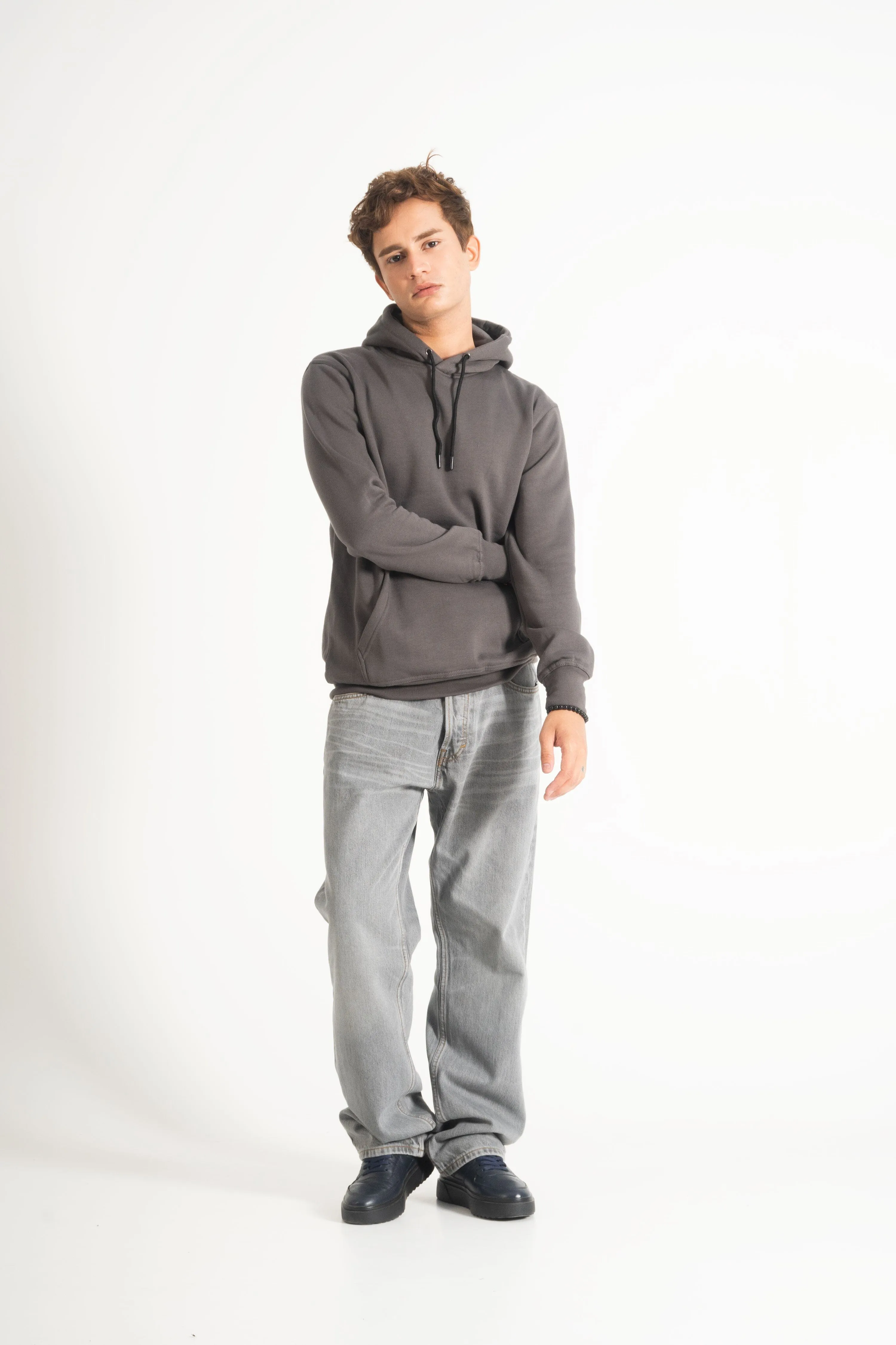 Polo Republica Men's Solid Fleece Pullover Hoodie