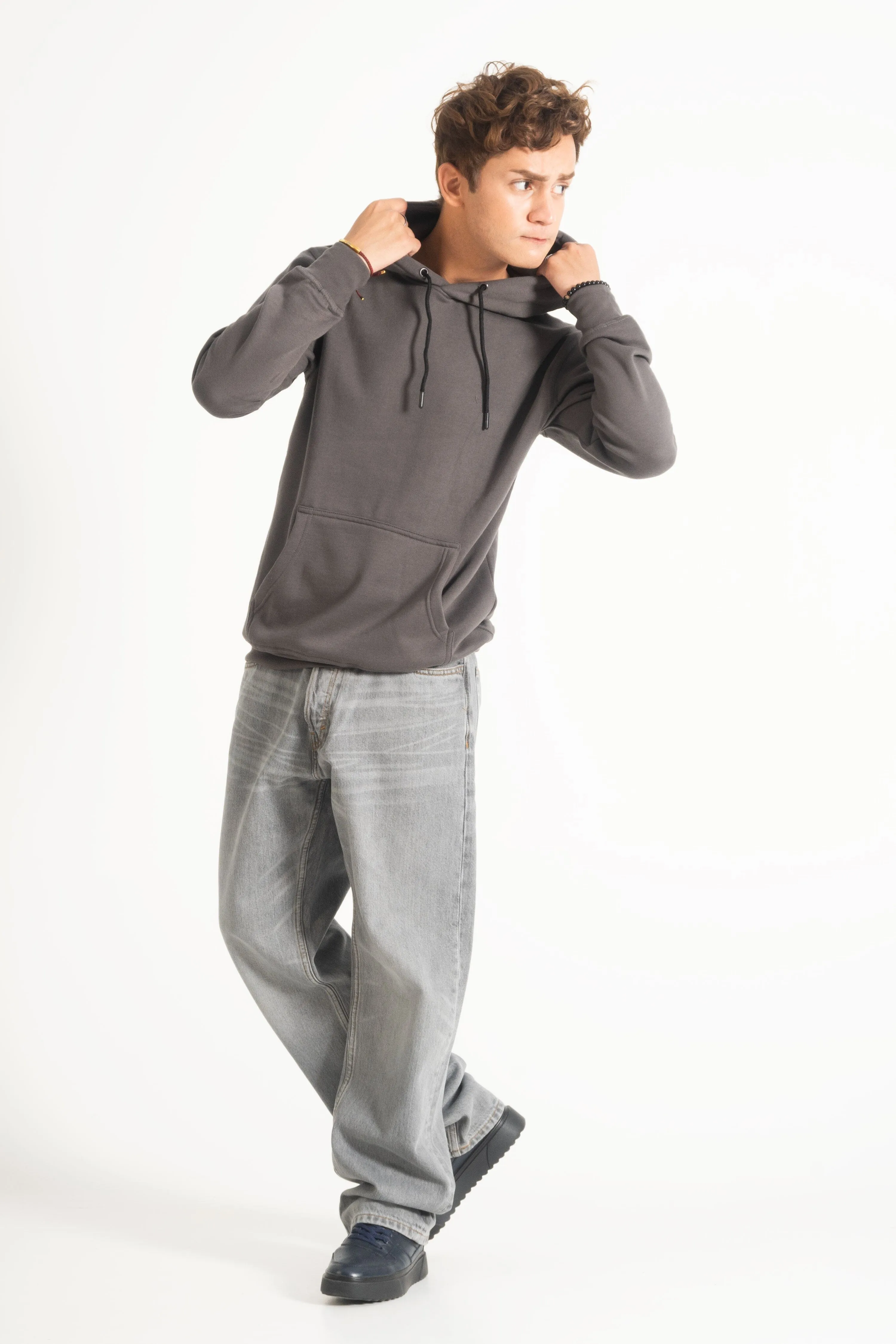 Polo Republica Men's Solid Fleece Pullover Hoodie