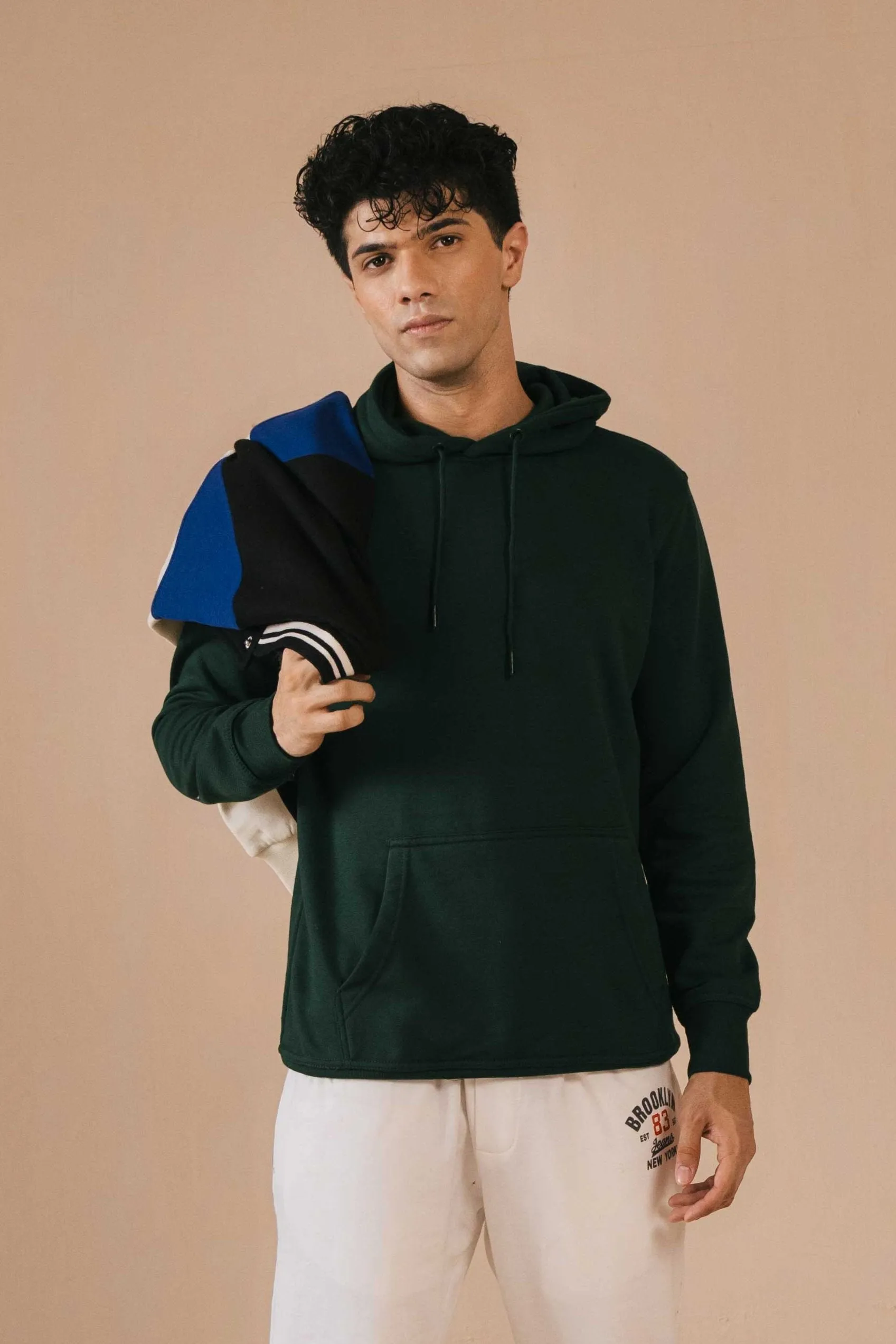 Polo Republica Men's Solid Fleece Pullover Hoodie
