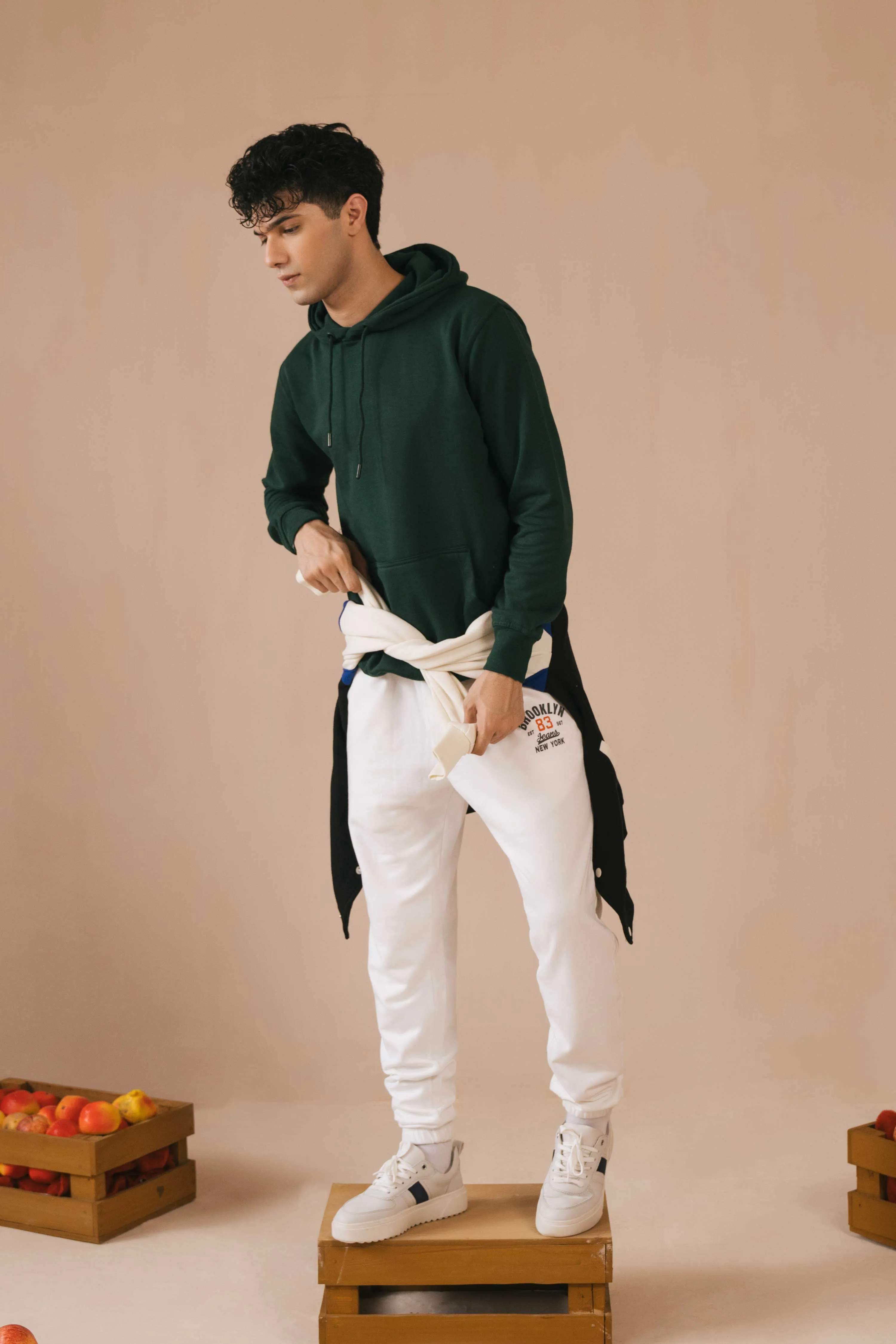 Polo Republica Men's Solid Fleece Pullover Hoodie