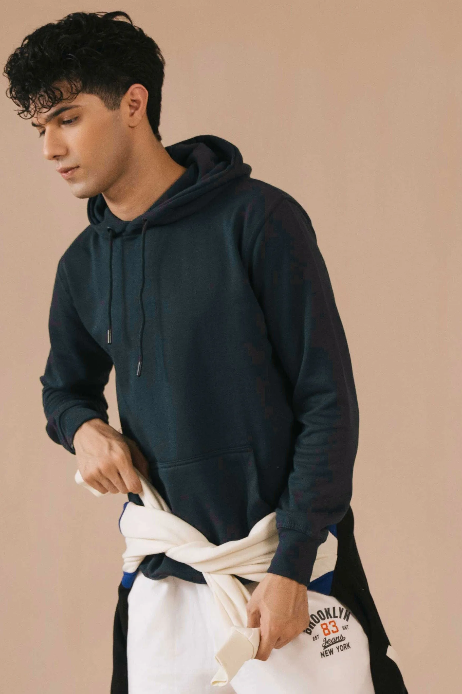 Polo Republica Men's Solid Fleece Pullover Hoodie