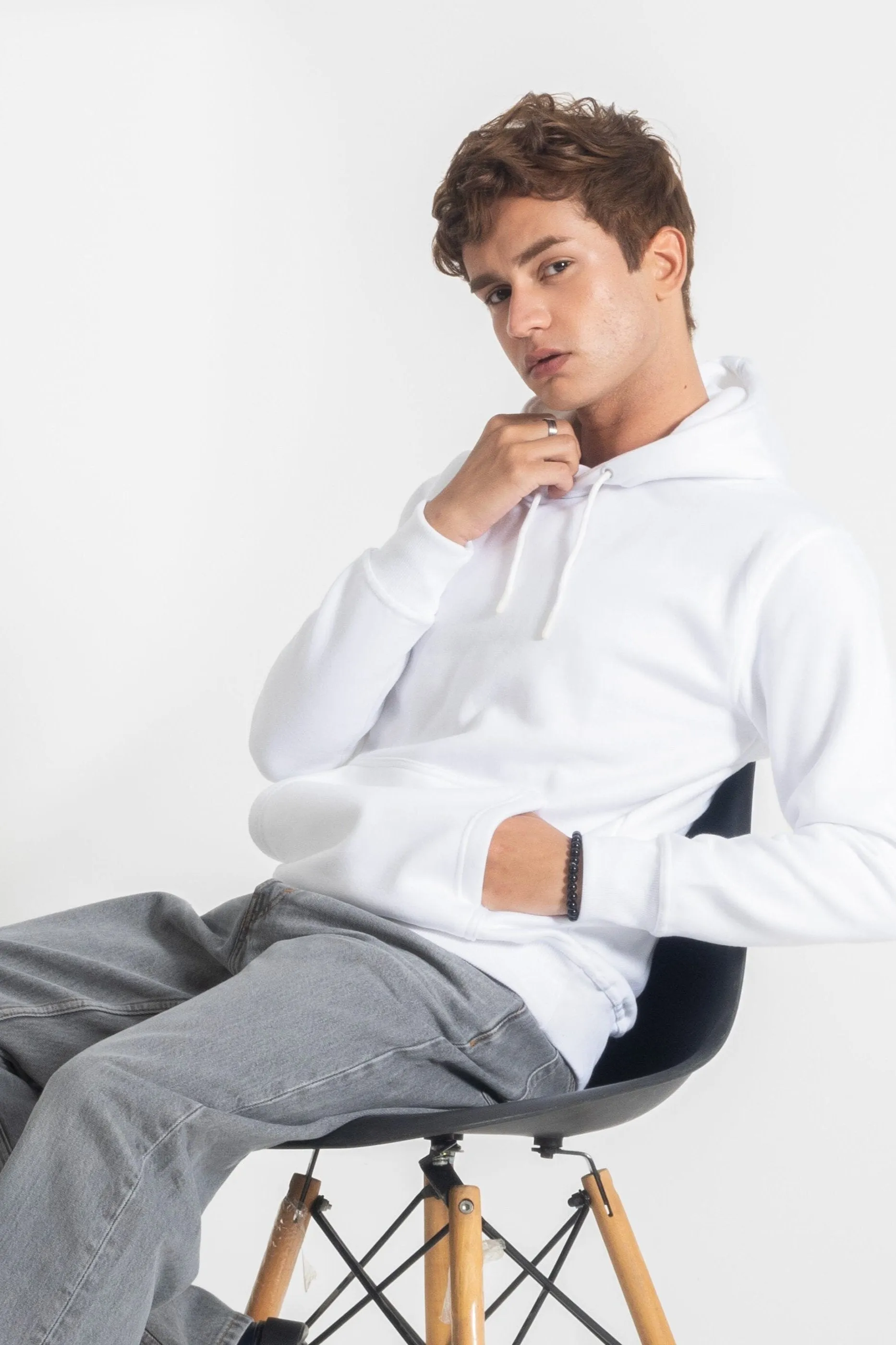 Polo Republica Men's Solid Fleece Pullover Hoodie