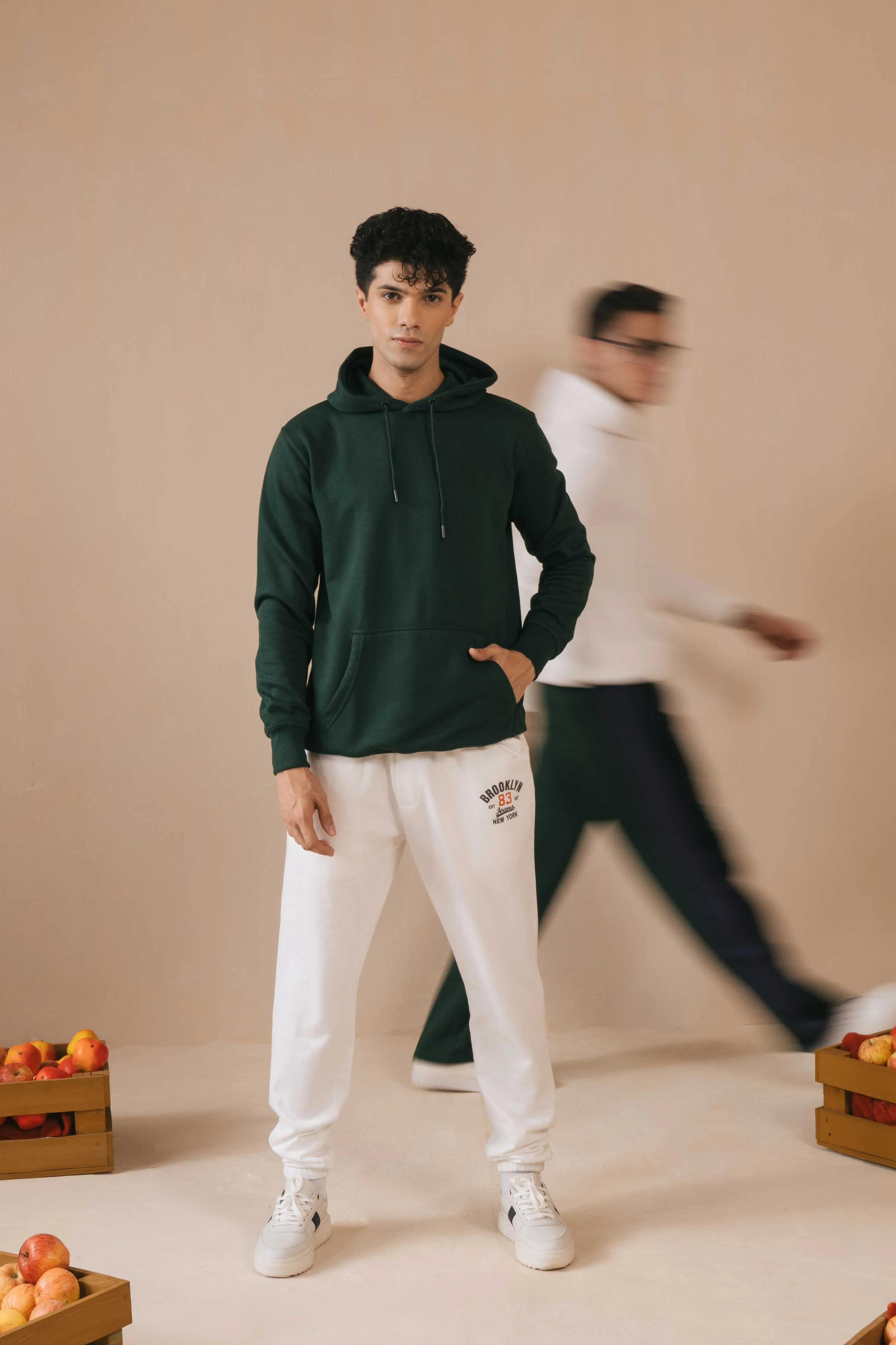 Polo Republica Men's Solid Fleece Pullover Hoodie