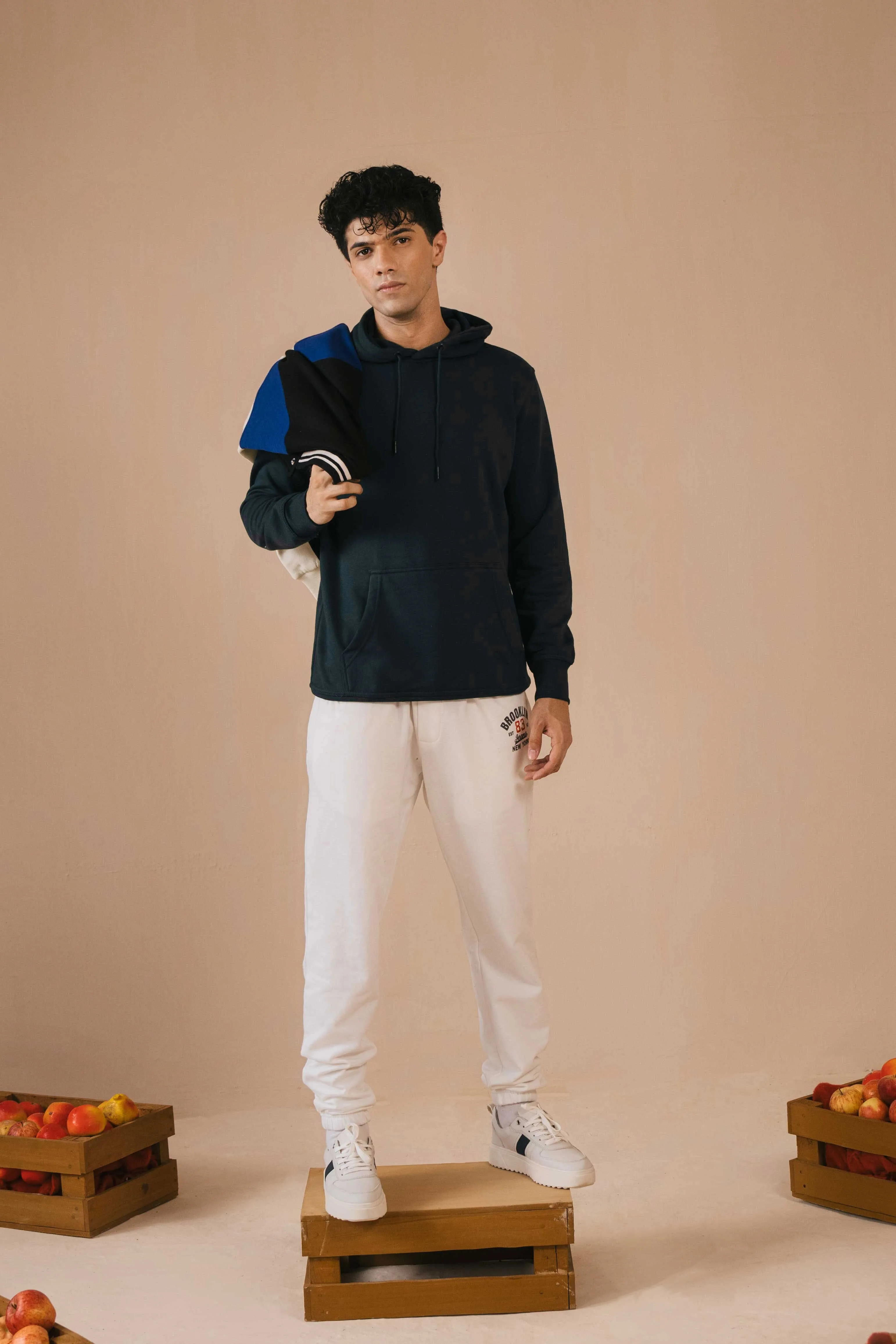 Polo Republica Men's Solid Fleece Pullover Hoodie