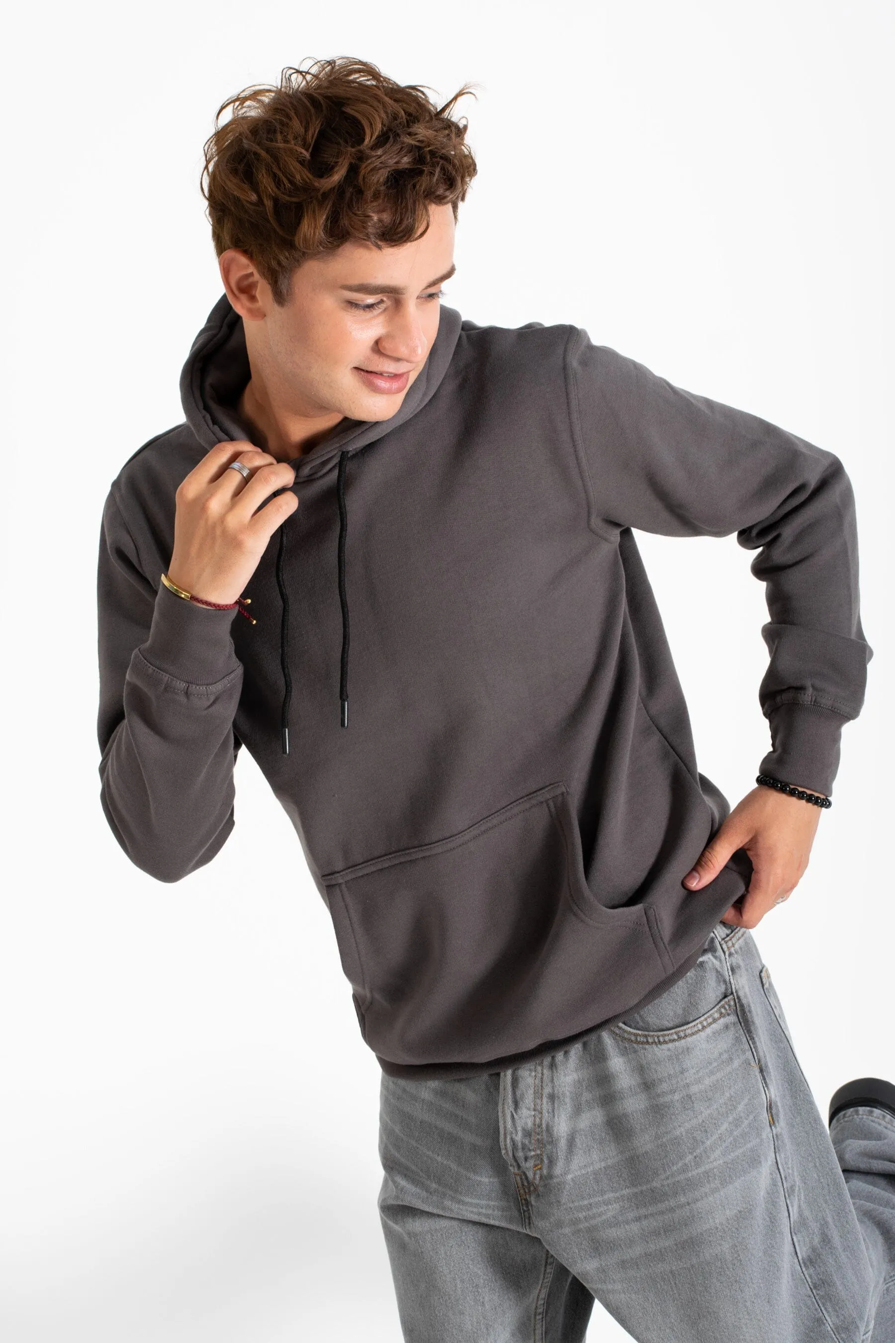 Polo Republica Men's Solid Fleece Pullover Hoodie