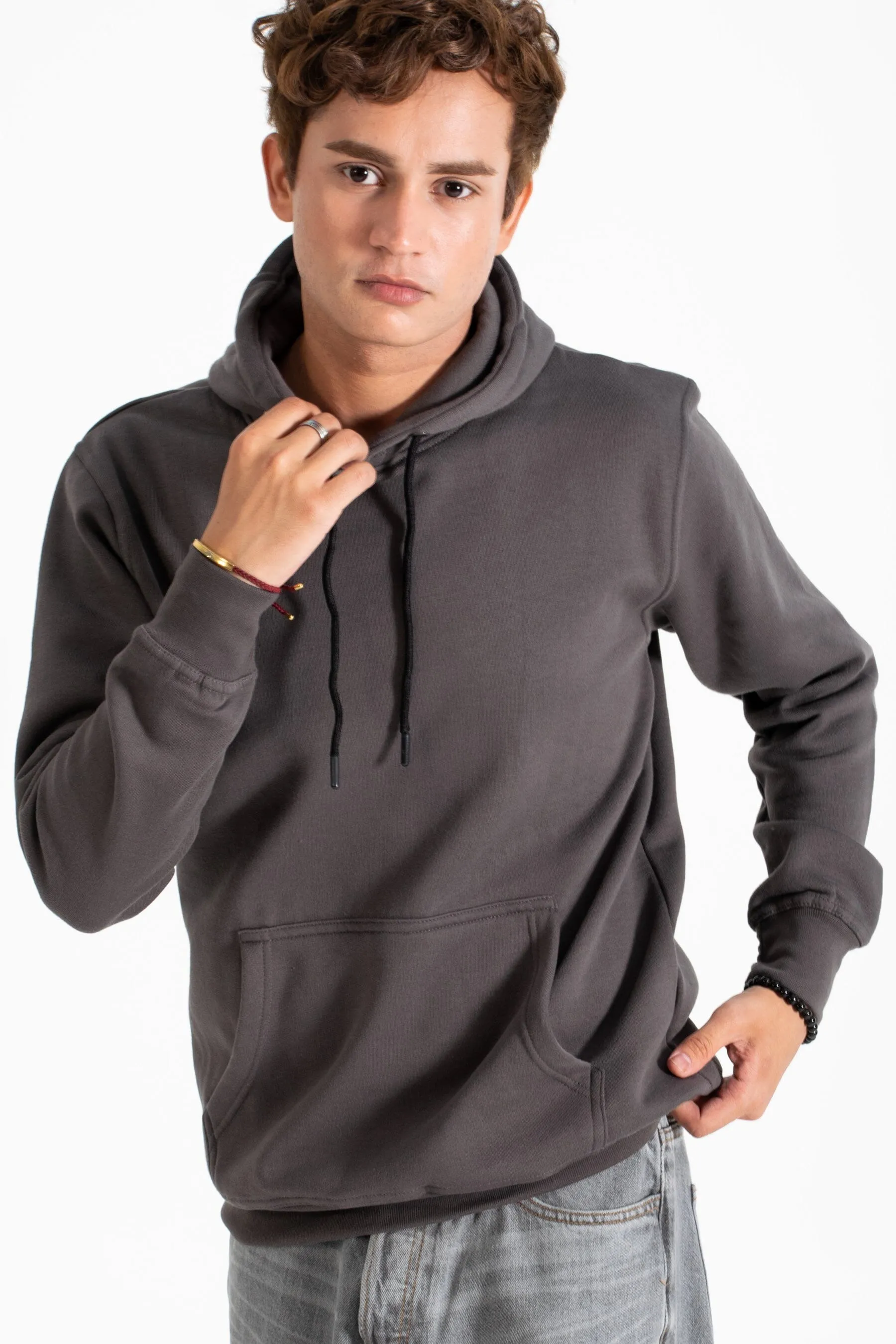 Polo Republica Men's Solid Fleece Pullover Hoodie