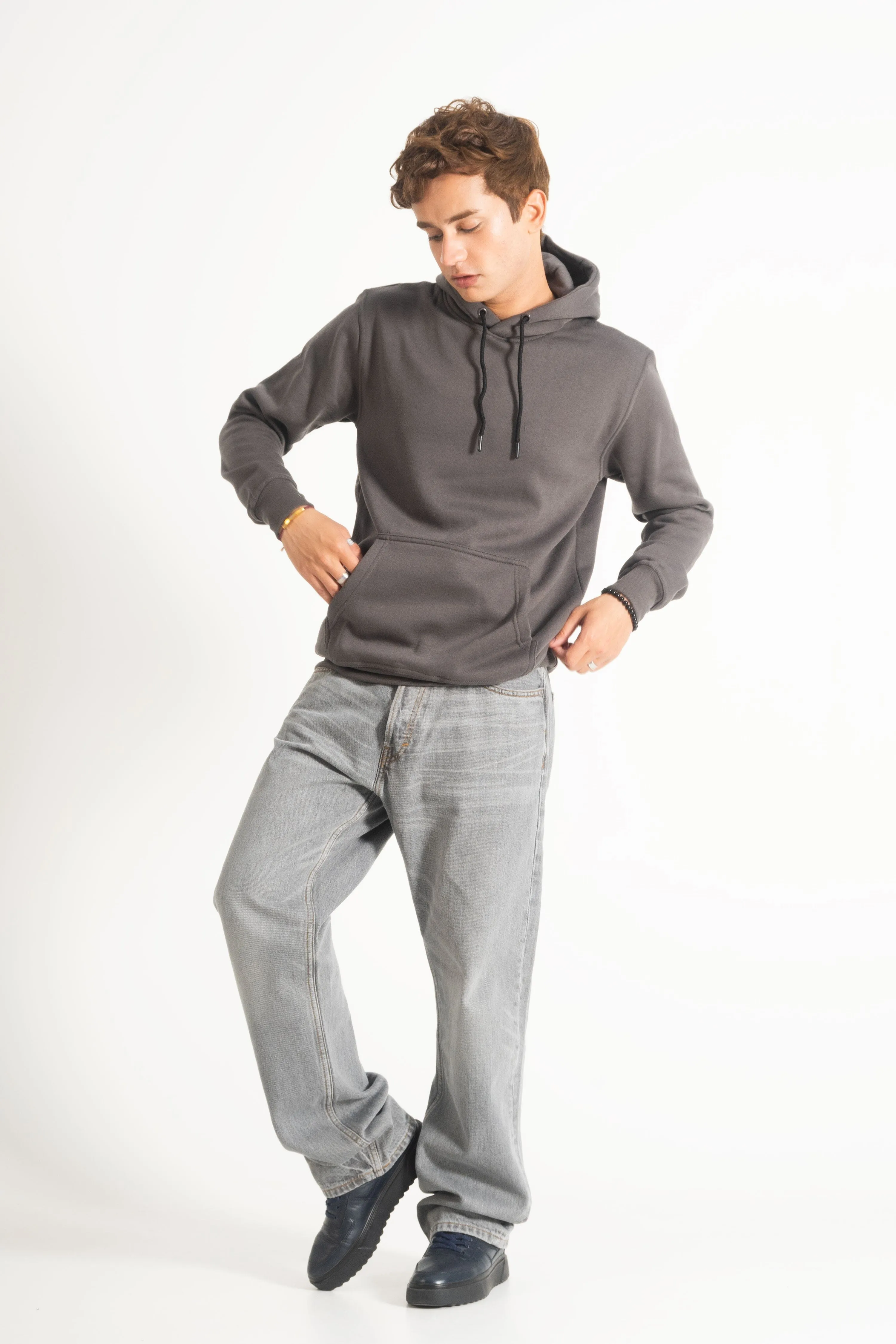 Polo Republica Men's Solid Fleece Pullover Hoodie