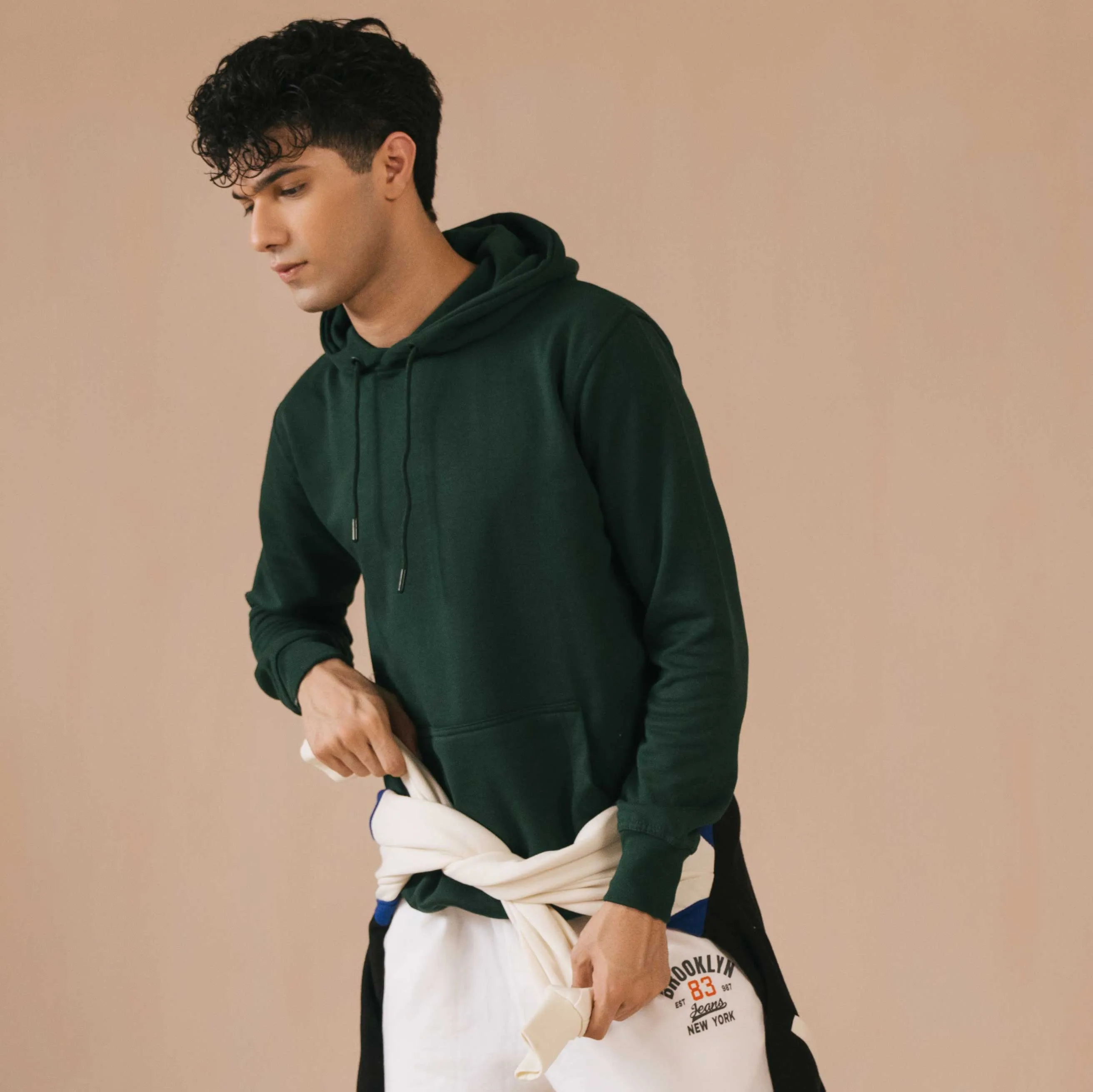 Polo Republica Men's Solid Fleece Pullover Hoodie