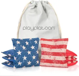 Professional Cornhole Bags - Set of 8 Regulation All Weather Double Sided - Sticky Side/Slick Side Bean Bags for Pro Corn Hole Game