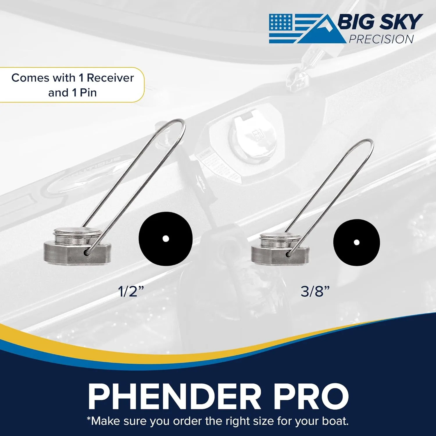 Quick-Release Fender Holder Pin and Set Docking | Easy to Use, 316 Stainless Steel, Corrosion Resistance