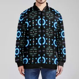 Rising Star Wolf Moon Zippered Collared Lightweight Jacket