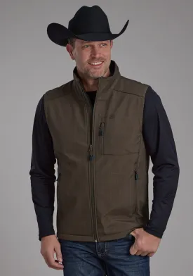 Roper Mens Hi-Tech Technical Chocolate Polyester Softshell Vest