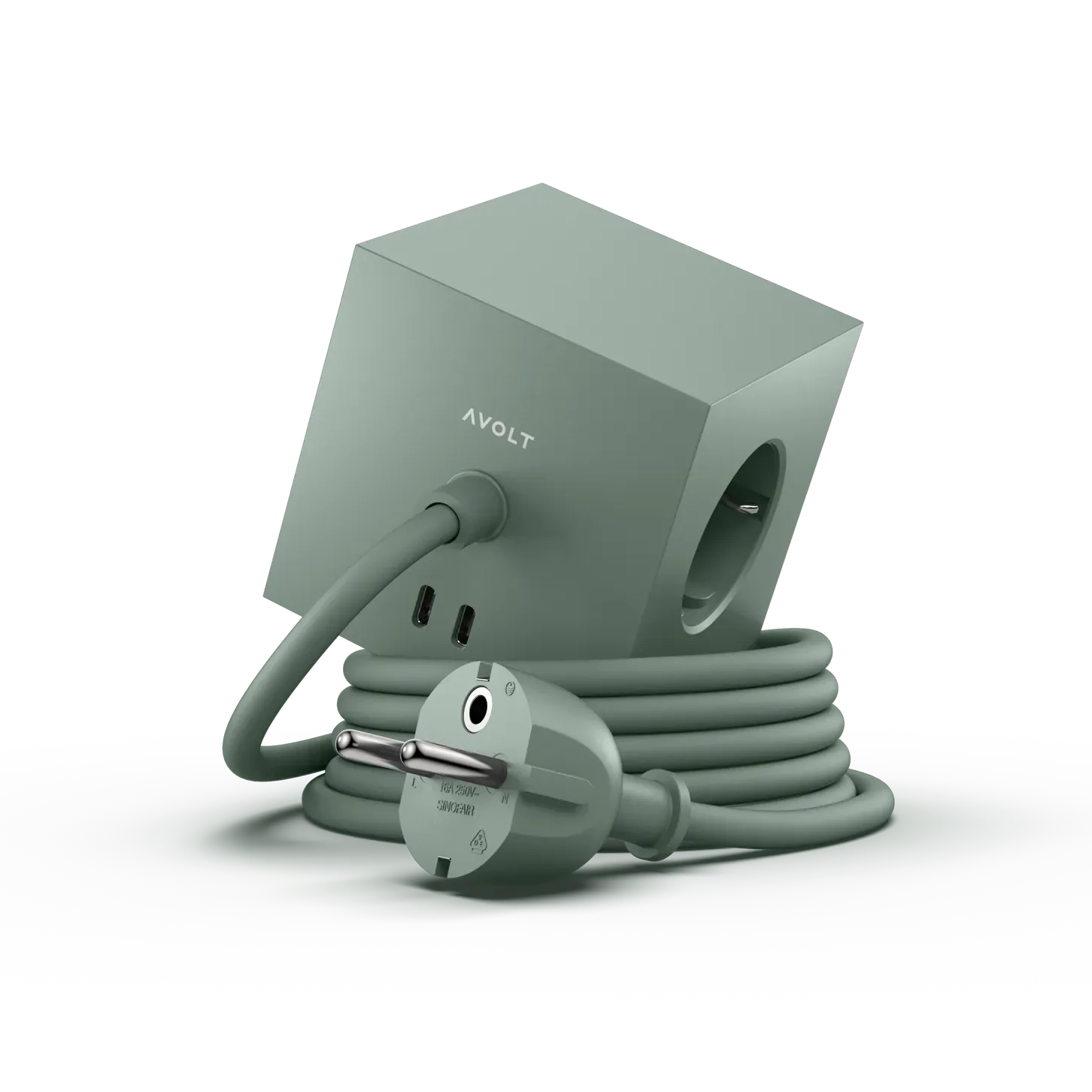 SQUARE 1 USB C MAGNET | OAK GREEN