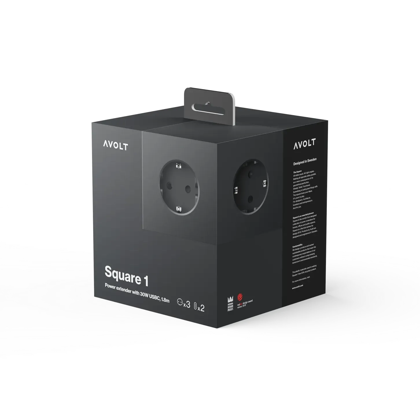 SQUARE 1 USB C MAGNET | STOCKHOLM BLACK