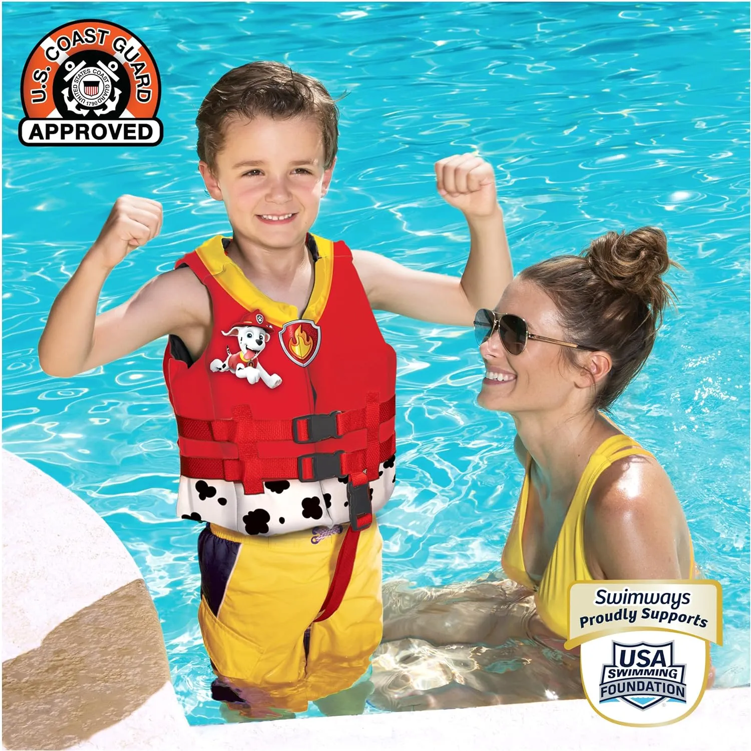 Swimways Paw Patrol AquaPups Skye Swim Huggable, Paw Patrol Toys, Bath Toys & Beach Toys, Floating Water Stuffed Animal for Kids Aged 1 & Up
